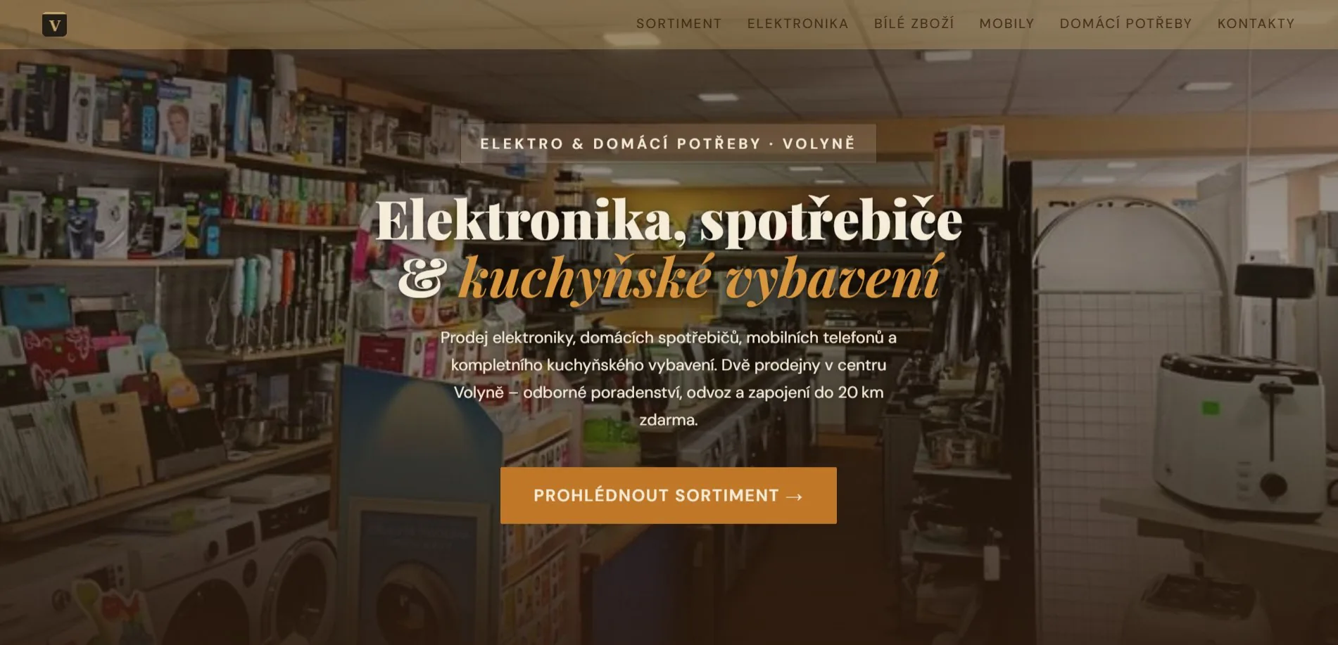 Elektro Villner — náhled webu